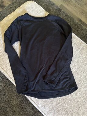 Cuddl Duds Long Sleeve Tee in Black